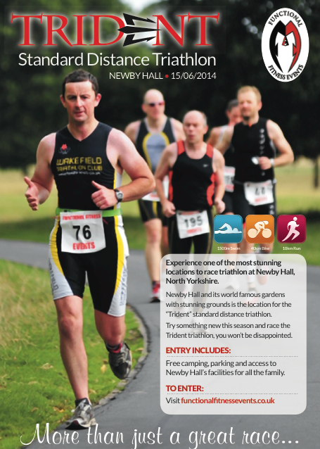 Ripon Trident Standard Distance Triathlon Poster for Newby Hall
